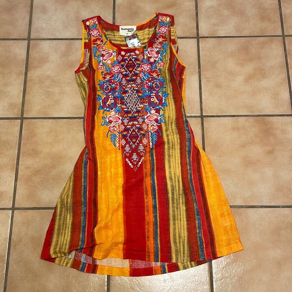 Embroidered Serape Dress.